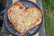 herzförmige Pizza